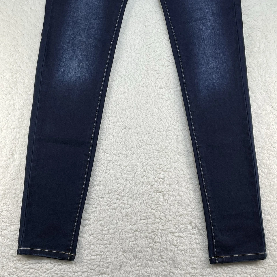 Pantalones de mezclilla KanCan para mujer talla 3 25 Ashlyn ajustados al tobillo lavado oscuro tiro bajo 24x29 Foto 3 de 4