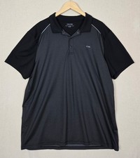 Calvin Klein Perfomance Mens XL Black Gray Golf Polo Shirt NWOT