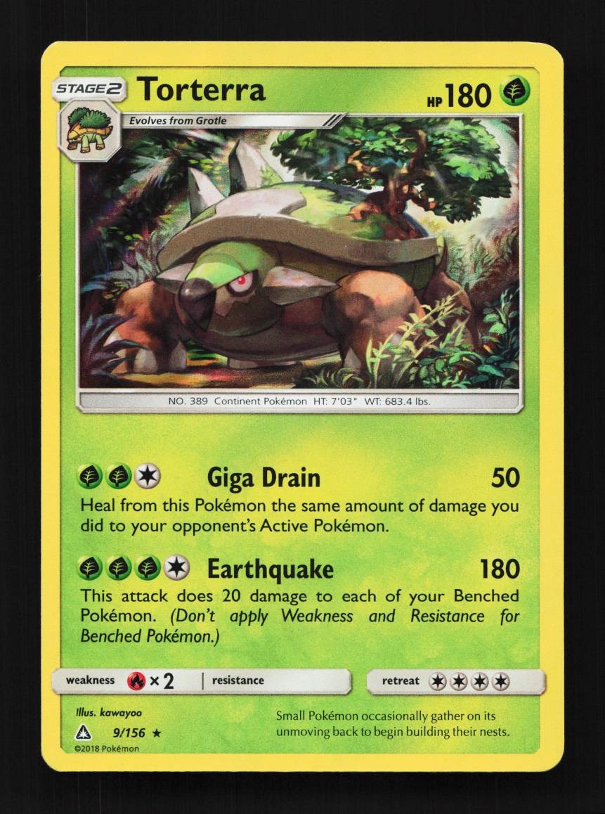 Torterra 9/156 MP Ultra Prism English Pokemon Card TCG