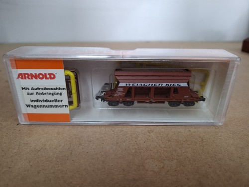 Arnold calibre N 4345 vagón de mineral grava Weiacher con detalle todavía en abetos en caja | Condition: New