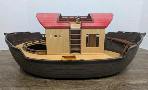 Vintage Playmobil Noah's Ark Ship Boat Only No Figurines 2003 Geobra Toy Playset