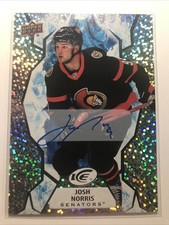 Josh Norris 2021-22 UD Ice ROOKIE RC AUTO SENATORS AUTOGRAPH 