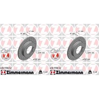 2X Zimmermann Sport Z Bremsscheiben 260Mm Gelocht Hinten Passend FüR Mitsubishi