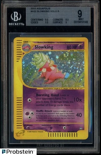 2003 Pokemon Aquapolis #H22 Slowking Holo BGS 9 MINT