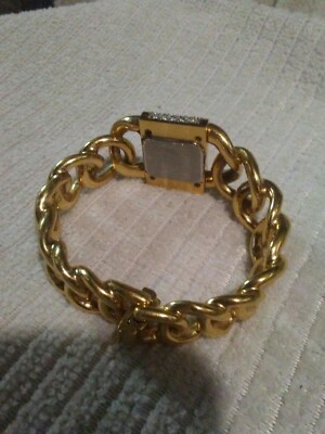 Vtg Swiss Franklin Mint Ladies womensCz Crystal Heavy Gold  display picture 2