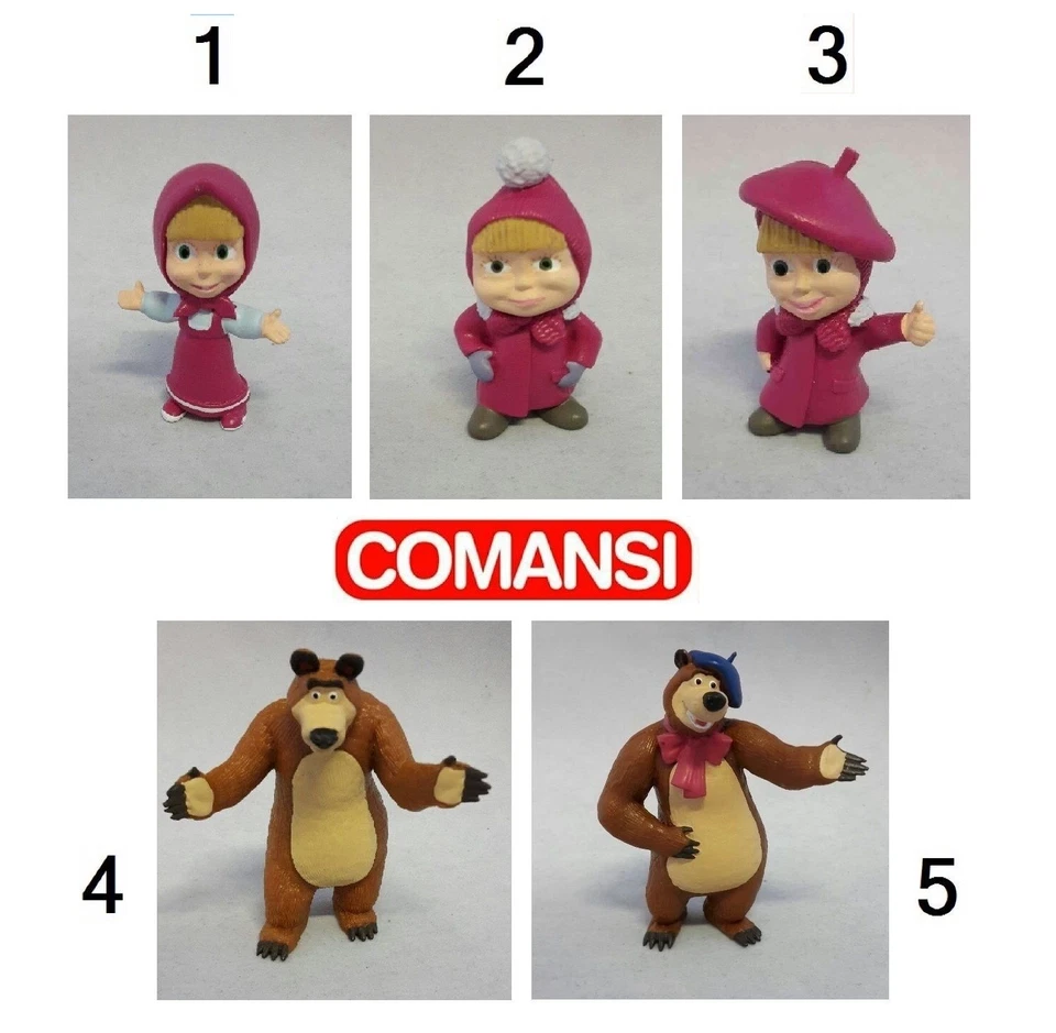 Masha e Orso pupazzi Comansi personaggi Mascia and the Bear