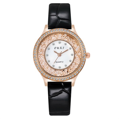 Women's Fashion Retro Casual Watch Diamond Inlaid Quartz Simple Wrist Watches - Picture 8 of 14