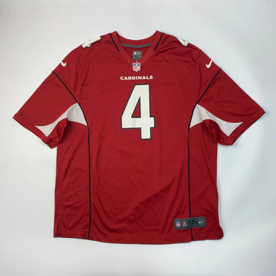 Camiseta Nike Arizona Cardinals para hombre 2XL roja blanca Kevin Kolb NFL en el campo #4 Foto 2 de 4