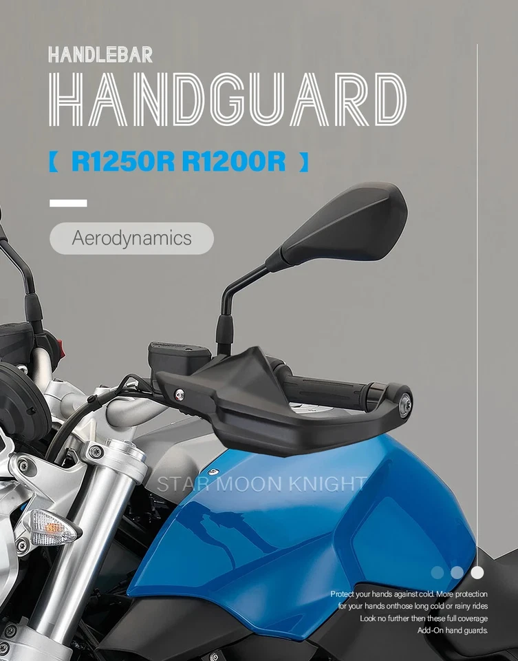 Protector de mano protector de mano protector de parabrisas para BMW R1250R R1200R 2014-2022 Foto 3 de 4