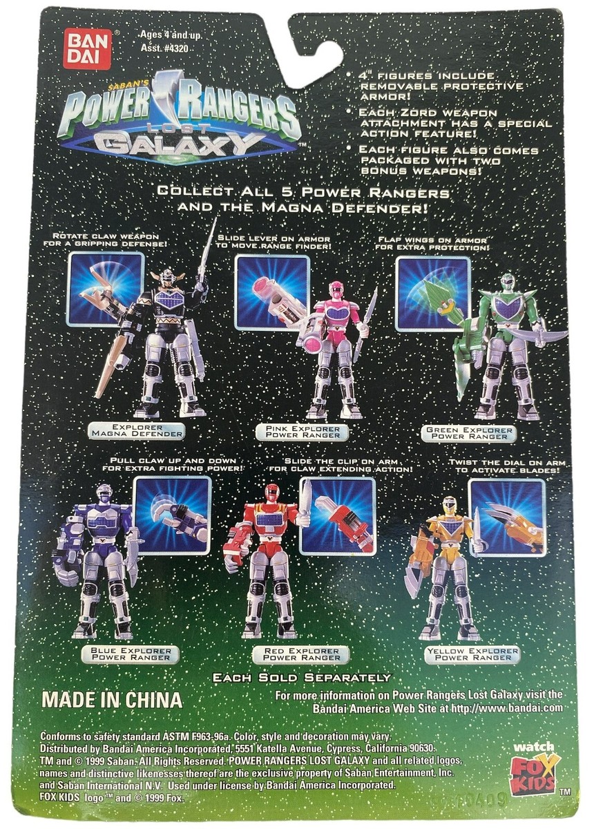 Power Rangers Lost Galaxy Blue Explorer Ranger Vintage 1999