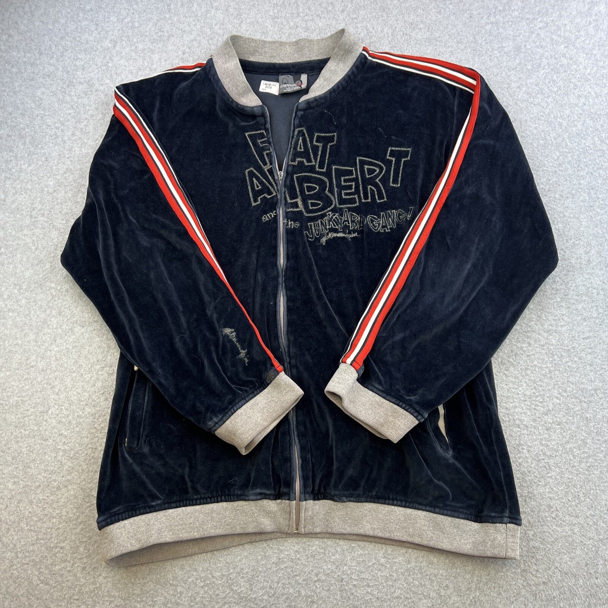 Fat Albert Jacket Platnium Fubu Mens XL Long Sleeve Full Zip