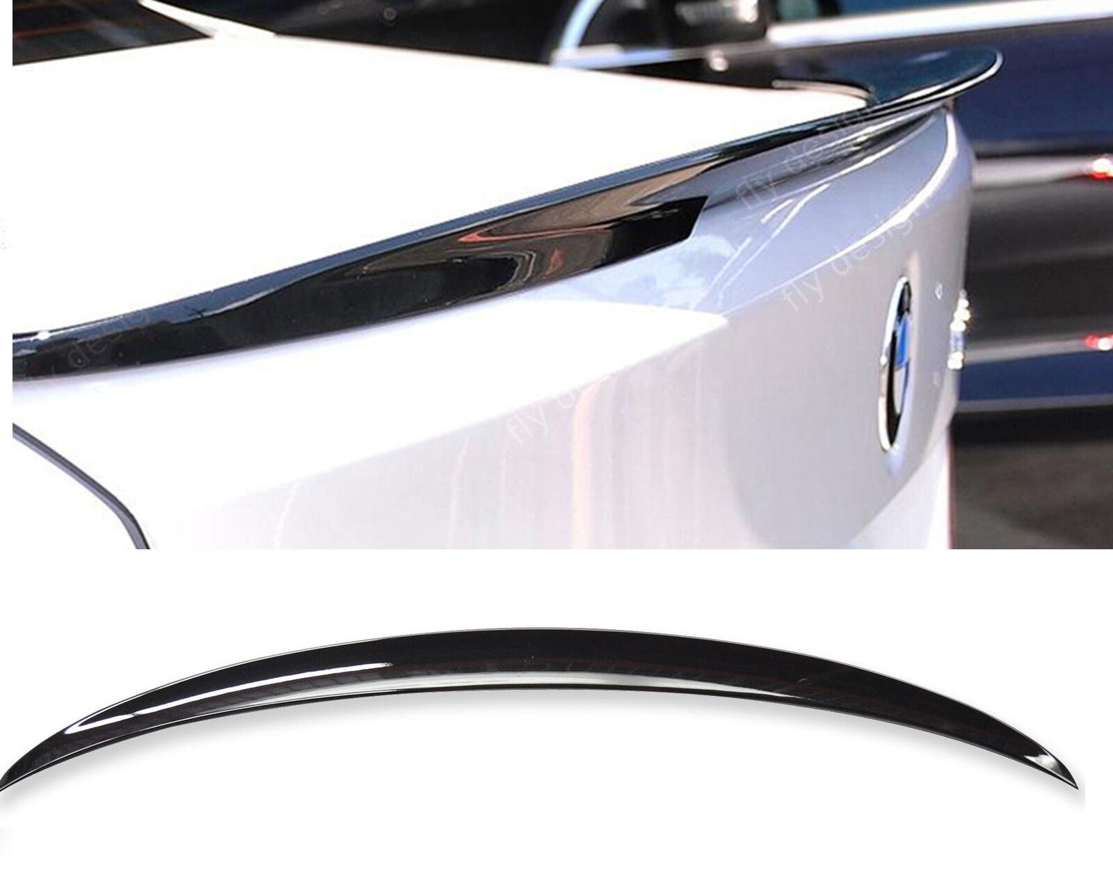 Suitable for BMW F30 Gloss Black Rear Spoiler Trunk Lip Spoiler 11-16