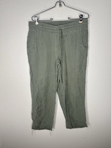 Cloth & Stone olivgrüne Cropped Hose Lyocell Gr. M Taschen Kordelzug weich - Bild 2 von 6