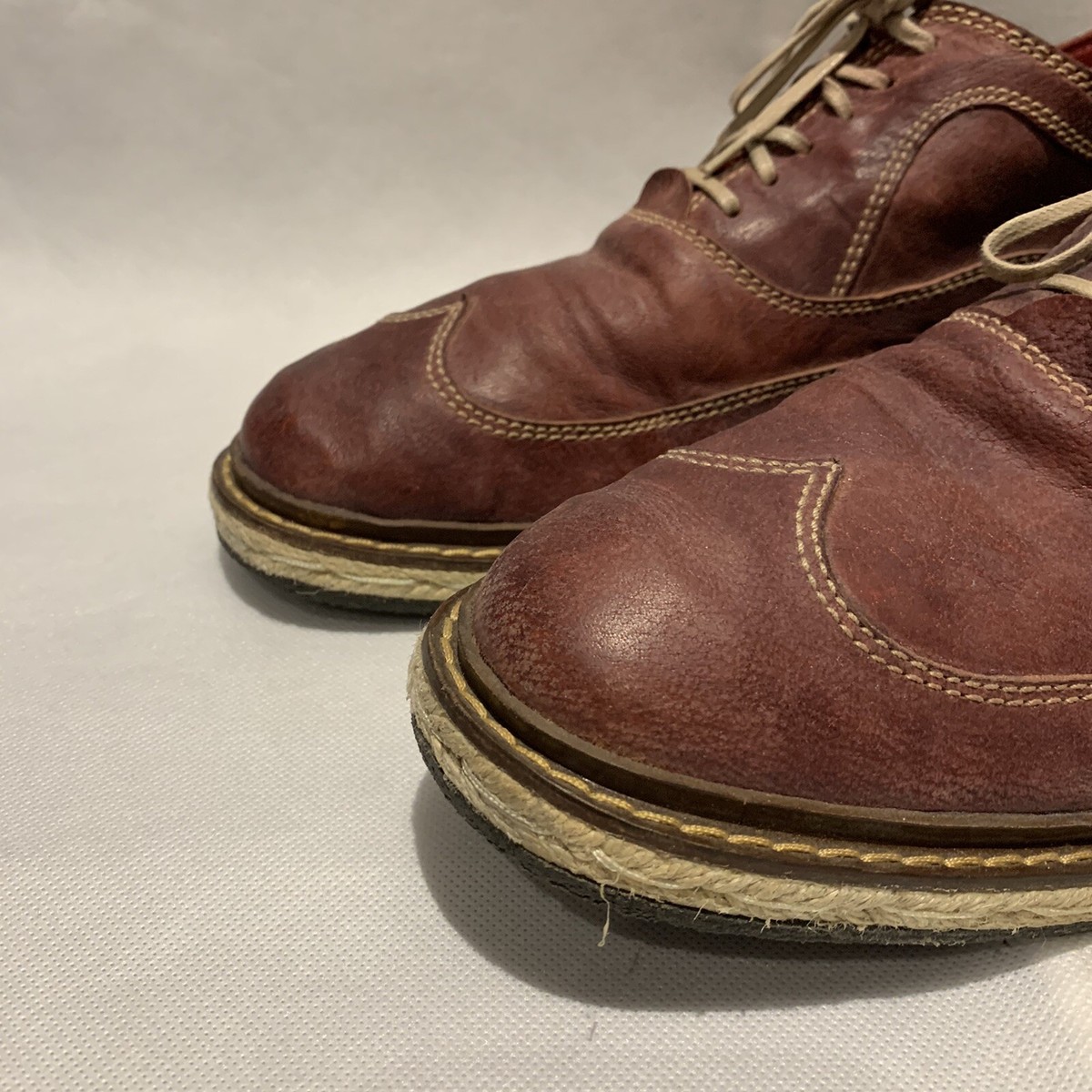 Cole Rood & Haan Co. Leather Oxfords Shoes Red Wingtip Size  display picture 1