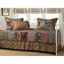 Country Floral Paisley Patchwork Twin Daybed 5 pc Cotton Quilt Set Cover Bedding