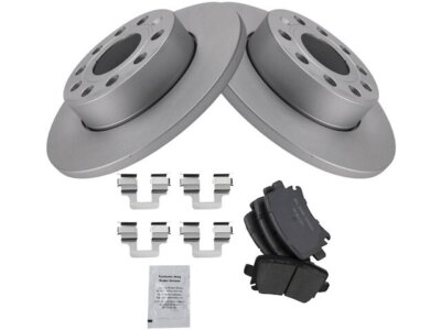 TRQ 11VF63V Rear Brake Pad and Rotor Kit Fits 2010 VW Golf