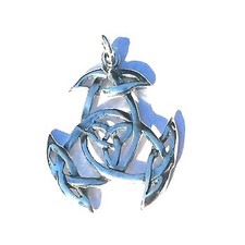 Sterling Silver Celtic Triple Trinity Knot Pendant