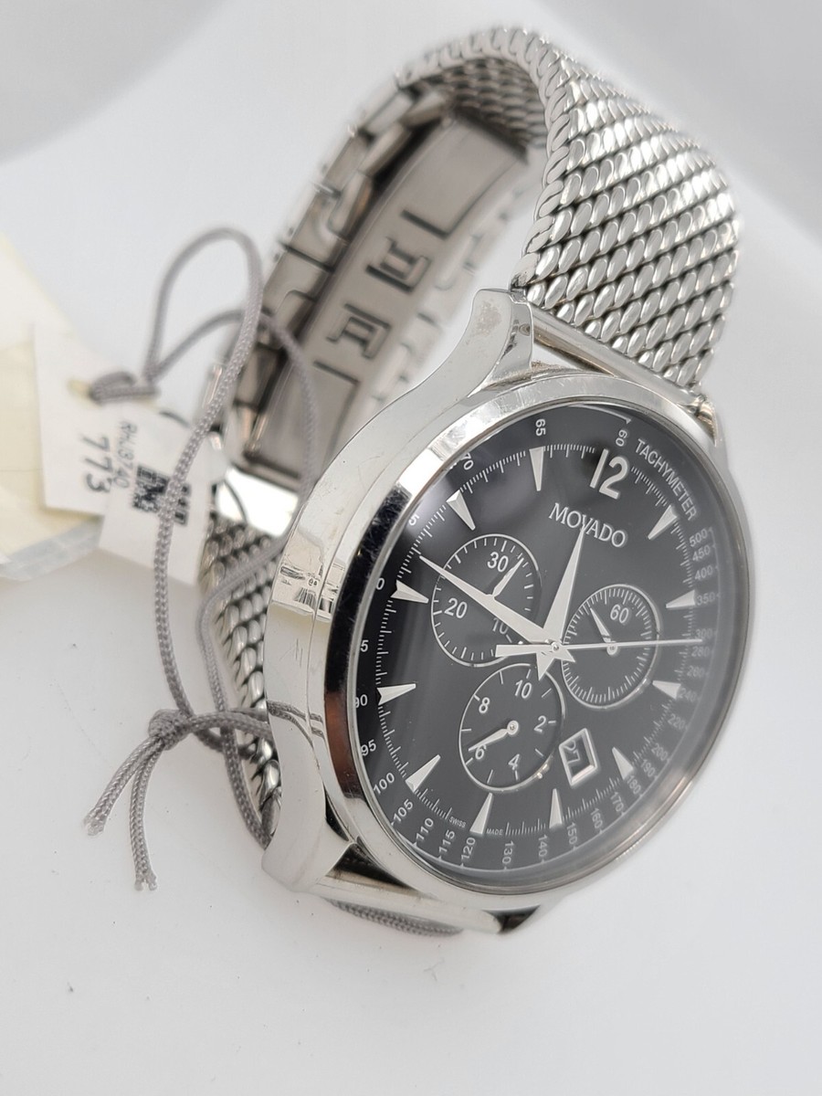 Movado Circa Chrono Stainless Steel Watch 0606803 (35.1.14.1184