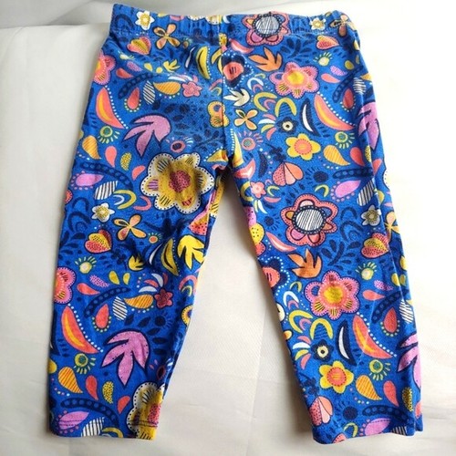 Little Girl Leggings Capri's Floral Stretch Size 4 - Picture 2 of 3