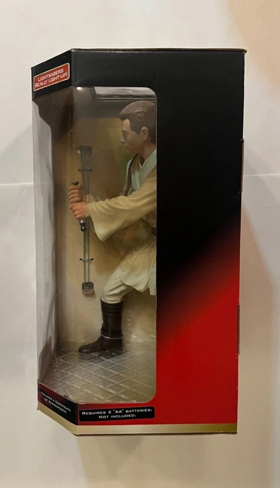 Figura de acción Star Wars Episodio 1 Obi-Wan Kenobi mega coleccionable 12 pulgadas de alto Foto 3 de 4