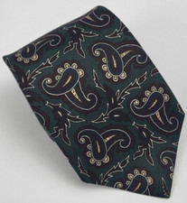 Ferrell Reed Silk Tie Green Purple Beige Paisley Men Necktie England 57 x 3.25