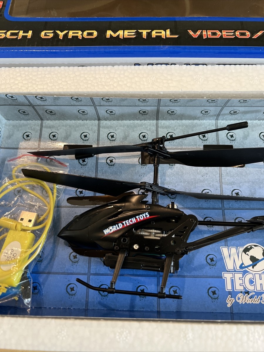 World Tech Toys 35878 Gyro Metal Nano Spy Copter RC Helicopter for