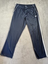 VINTAGE Nike Track Pant Mens Large Blue Swoosh Mesh Y2K Gray Tag Mesh Warmup