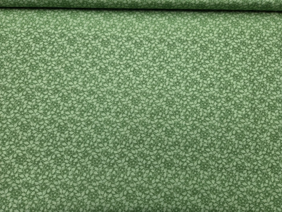 COTTAGE ROMANCE Pequeño Floral Verde, Maywood Studio Tela de Algodón CUARTO GRASO Foto 3 de 4