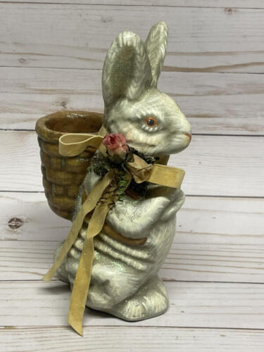 Dept 56 White Easter Spring 9" Bunny Figurine #56.24240 - Picture 1 of 3