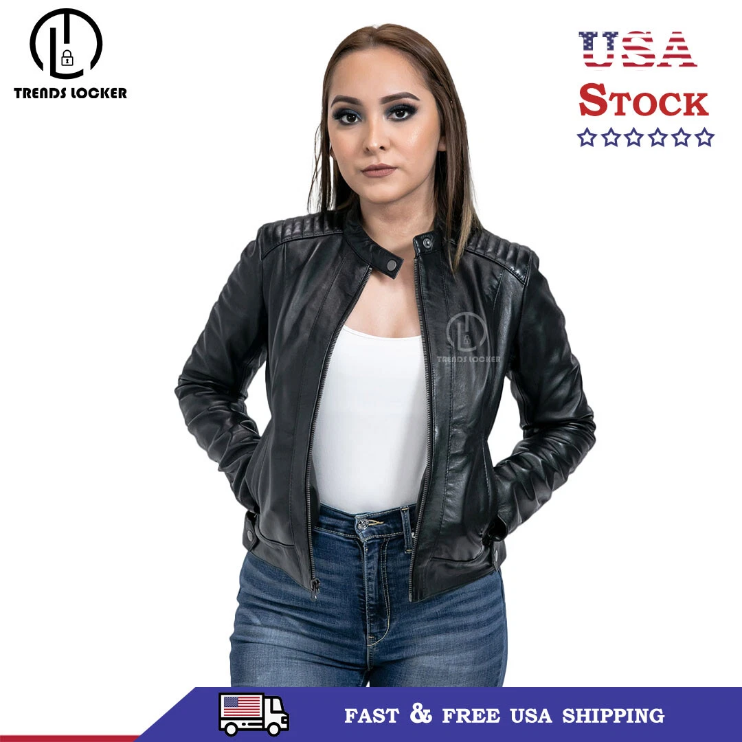 Moto racer leather jacket cheap