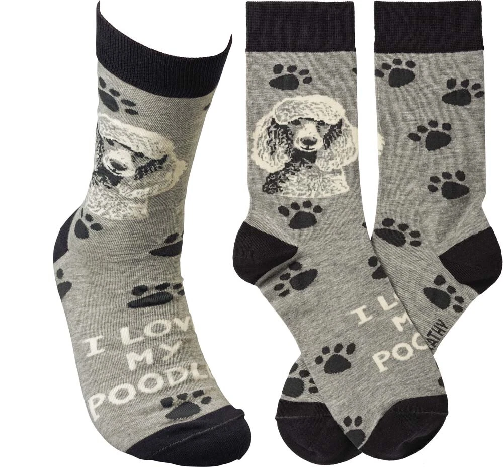 Poodle I Love My Dog Socks eBay