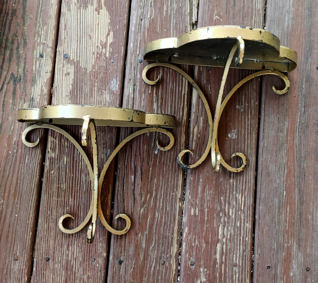 Las mejores ofertas en Estantes de pared de hierro vintage 2