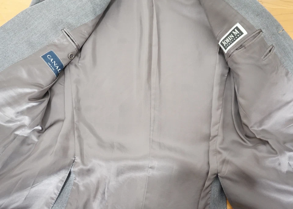 Canali Italy Herren Luxus Jacket Sakko Lana Schurwolle Gr. 48 R grau AL 13390/00 - Bild 3 von 4