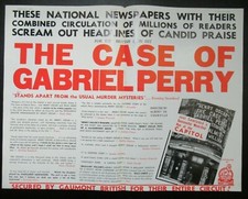 1935 Original Movie Poster THE CASE OF GABRIEL PERRY Murder Mystery ~ 22" x 17"