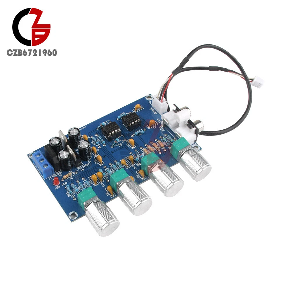 Yuuinnter NE5532 Amplificatore Audio Frontale Con Doppio Amplificatore OP, Preamplificatore Valvolare Stereo Treble Mid Bass Tone Control Volume Attenuato A Doppio Scopo - Foto 7