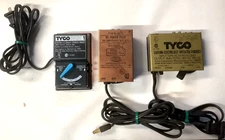 3 HO Scale Model Railroad Transformers: Tyco 895 Pak 1, Tyco 899B & Aurora DC1