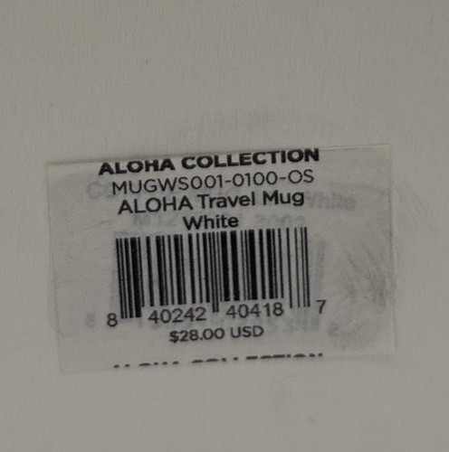 Aloha Collection White Stainless Steel Travel Mug Coffee Tea Hot Chocolate. NWT - Picture 12 of 14