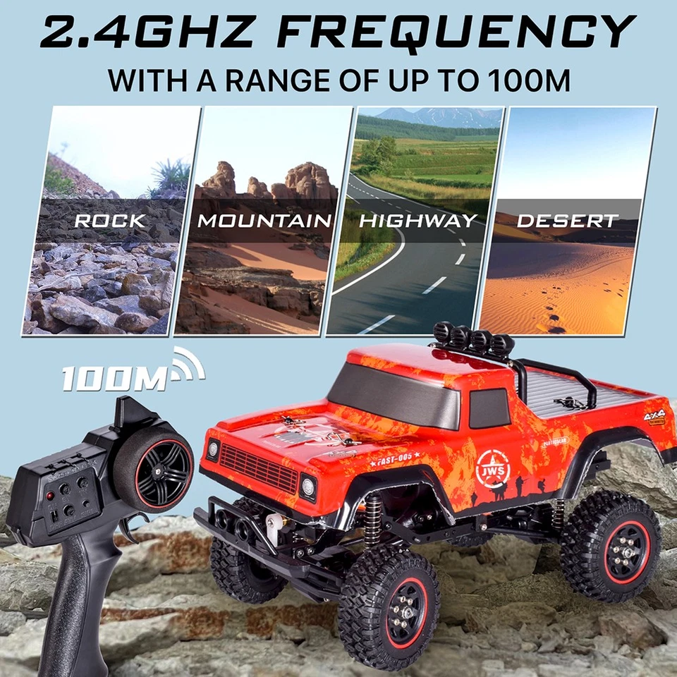 AUSTARHOBBY 4WD 2.4G 3CH RC Rock Crawler Climbing Truck Off-Road 1/18 Car RTR - Image 4 of 4