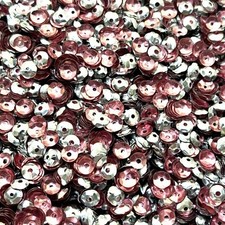 5mm Cup Sequins Pink Silver Metallic 3D Bubble Made in USA