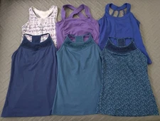 Lot of 6 Soybu Racerback Tank Tops Built-in Bra Yoga Gym Pilates Walking Small