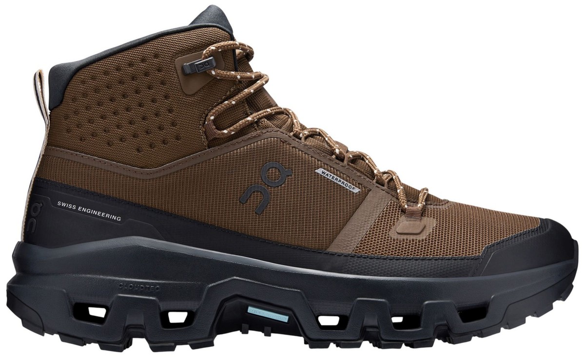 On Cloudrock Waterproof Men’s 7.5 Trail Hiking Shoes Outdoor Boots ‘Pecan/Brown’ Men main image 4