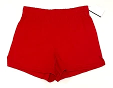 Soffe Shorts Gymnastics Dance Gym Cheer Cheerleader Elastic Waist Red New Girl