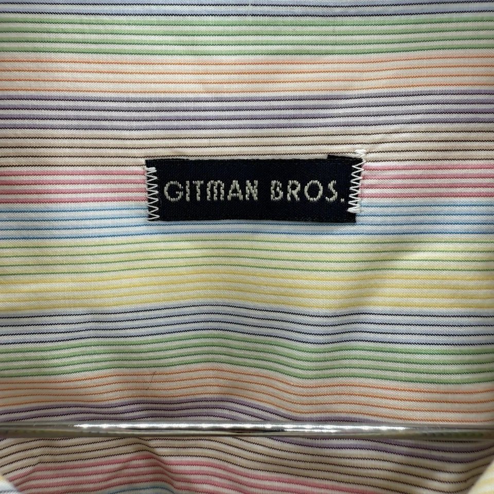 Gitman Bros Shirt Mens Size XL Multi Color Button Up Shirt Made In The USA - Image 4 of 4