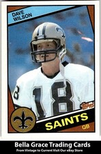 1984 Topps Dave Wilson #308 New Orleans Saints Rookie NFL