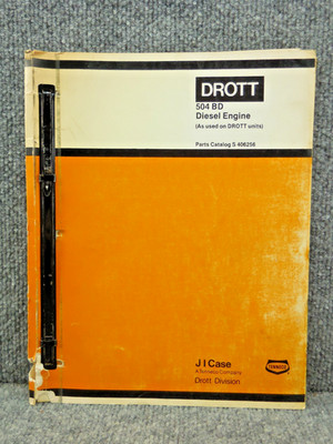 OEM Factory Original Drott 504 BD Diesel Engine Parts Catalog Manual S 406256