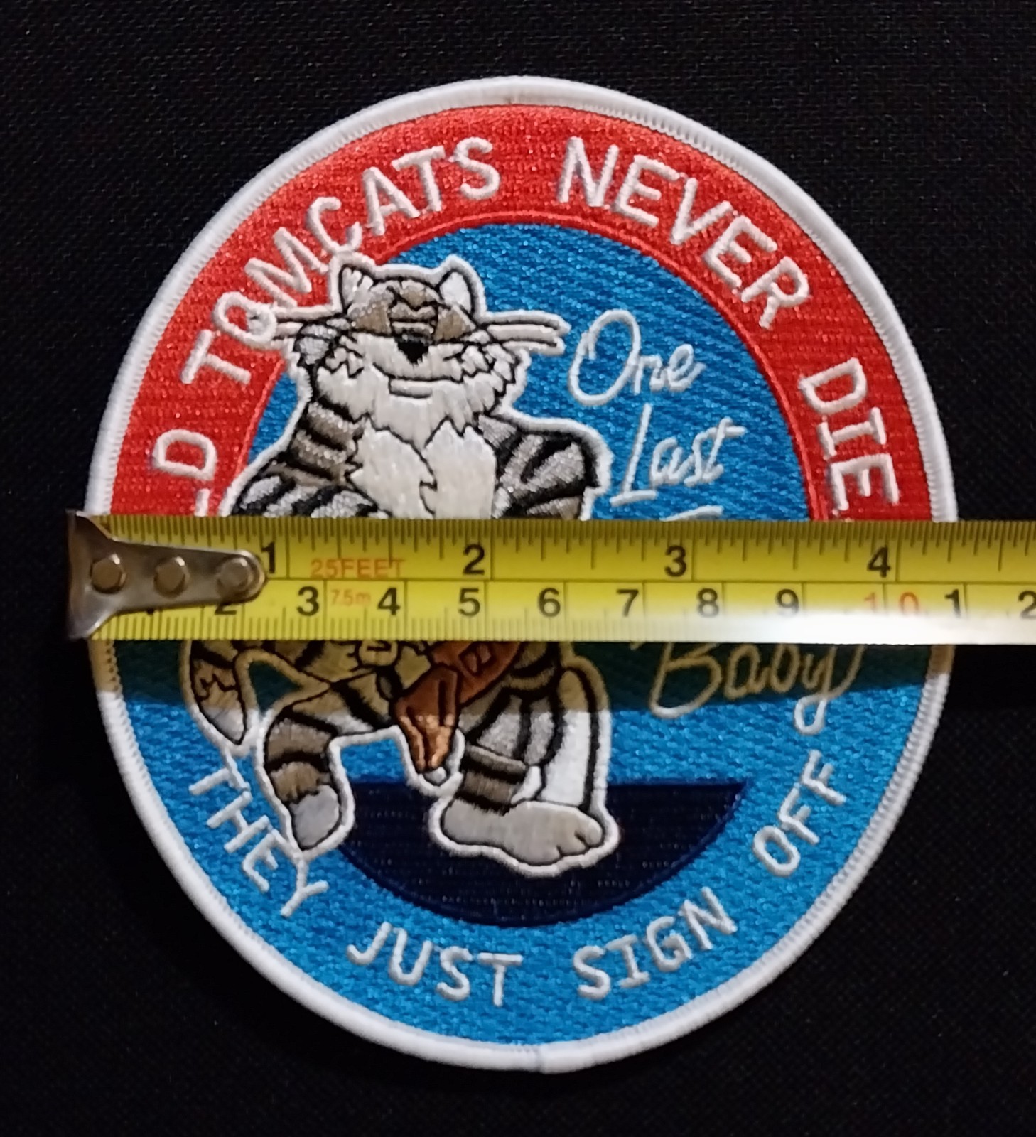 Old Tomcats Never Die...They Just Sign Off One Last Time Baby NAVY TOMCAT PATCH