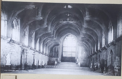 Westminster Hall, Palace of Westminster, London, Magic Lantern Glass Slide