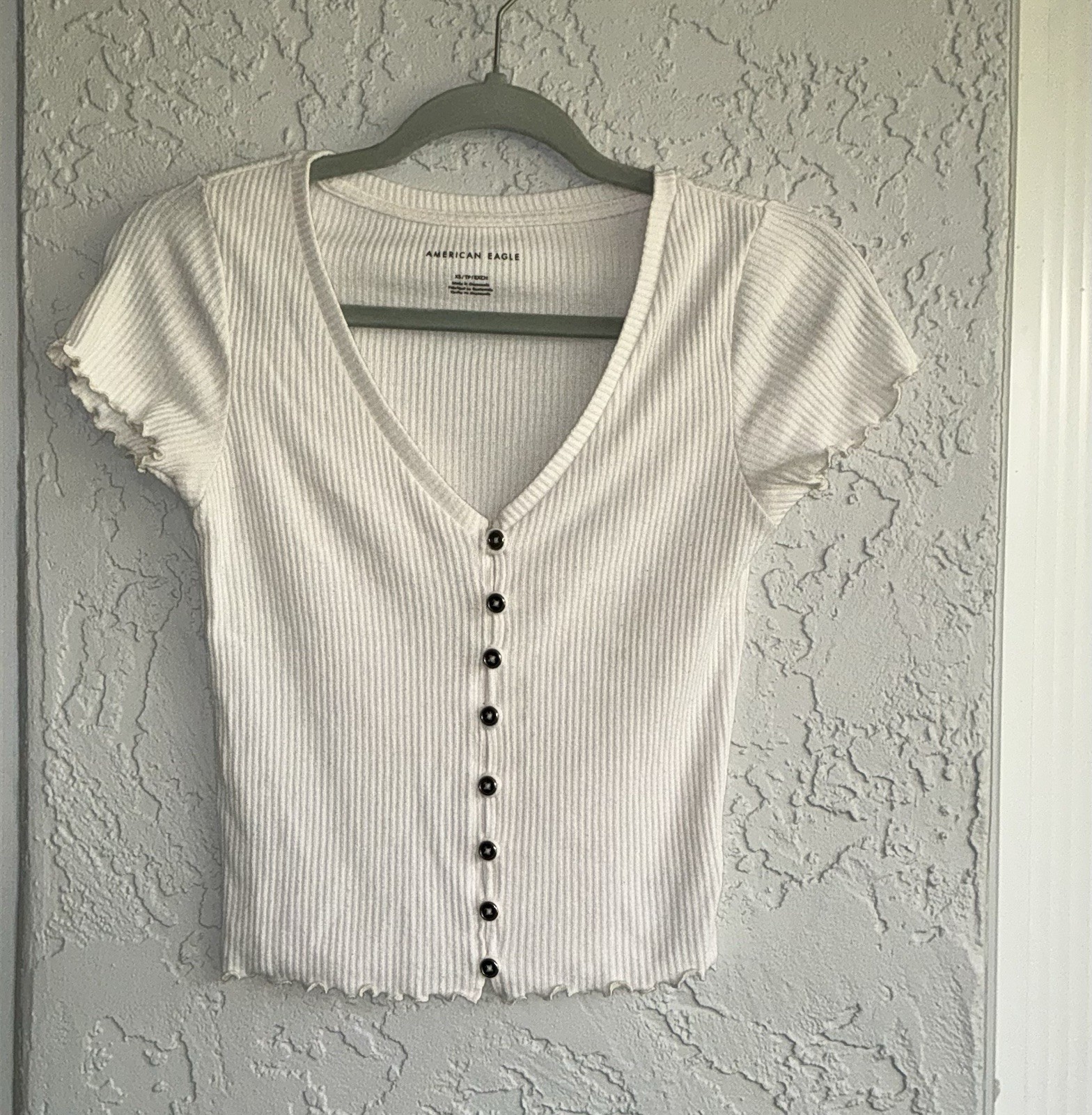 American Eagle Ribbed Button-Up Top - image 1