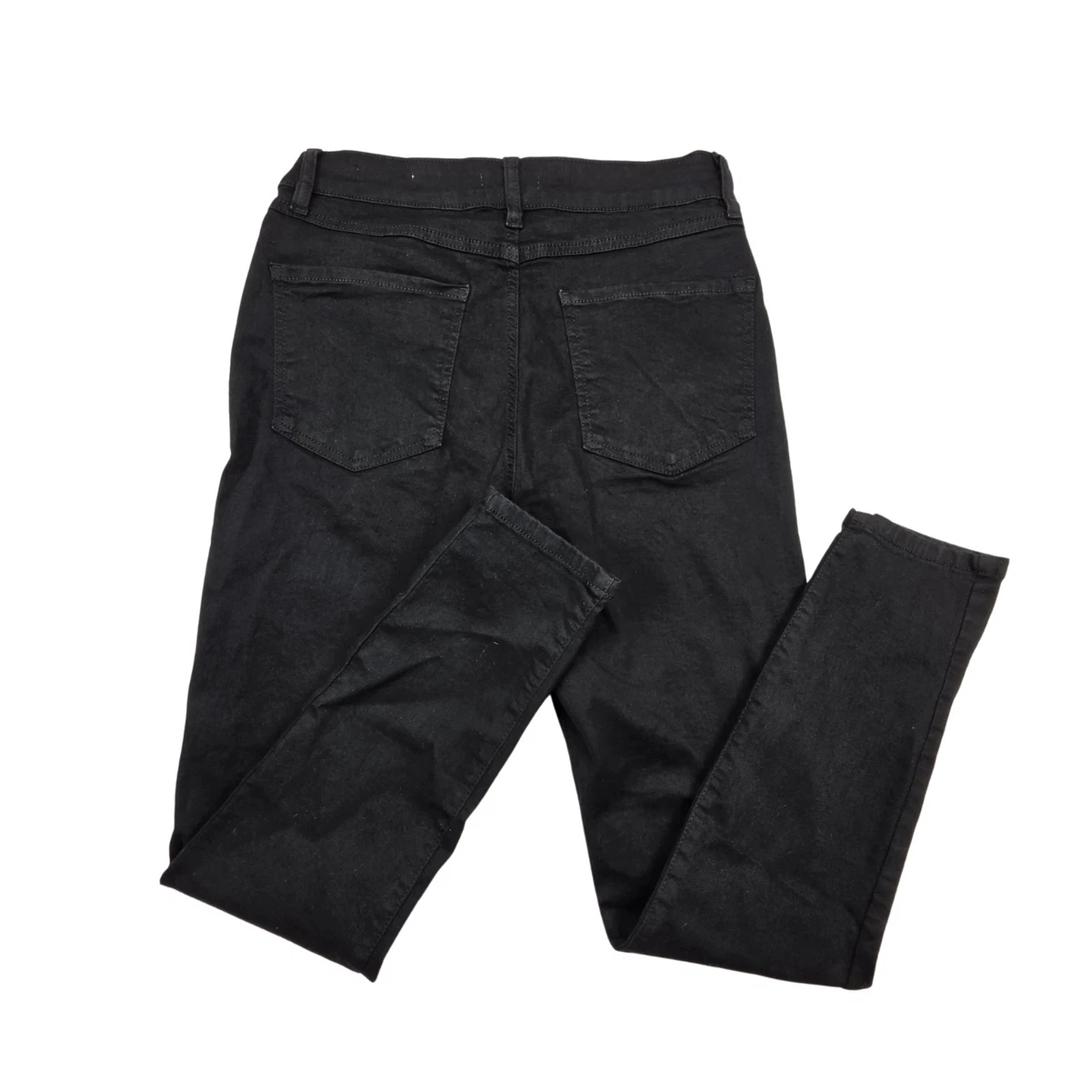 Pantalones de mezclilla Forever 21 para mujer grandes (28x28) negros tiro alto ajustados lavado oscuro nuevos con etiquetas