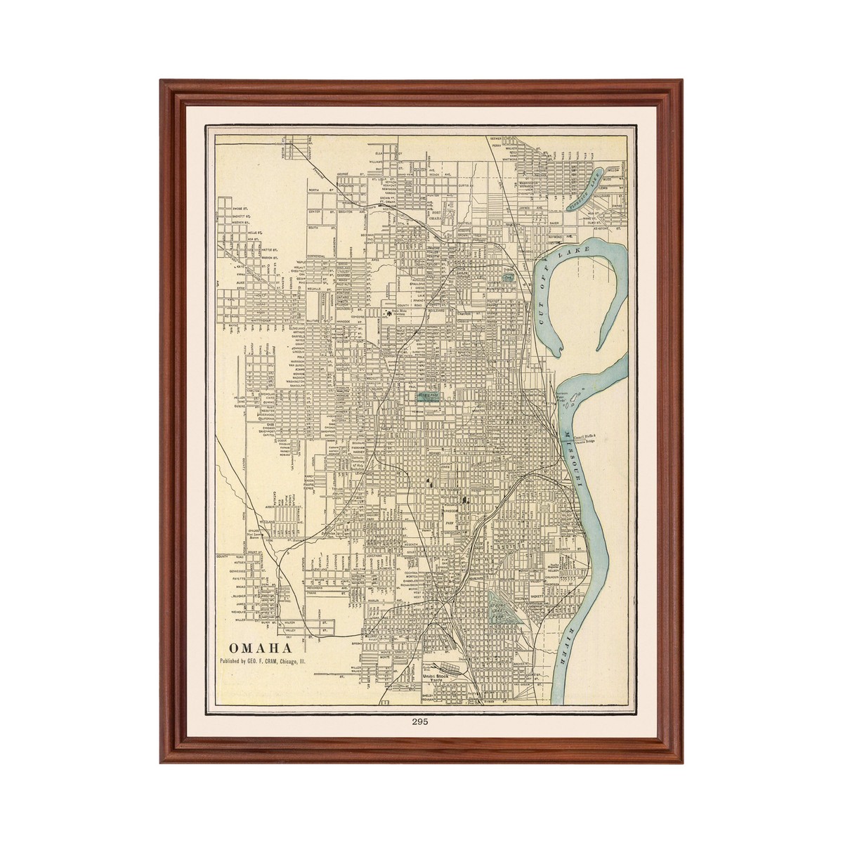 古い地図の額絵 古い地図の額絵Ω